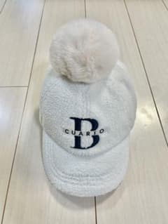 CUARTO UNITED ファー付きキャップ ホワイト