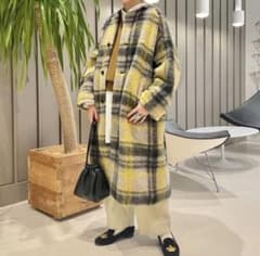 ビームスボーイ ノーカラータータンチェックコートのサムネイル
