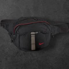 90s〜00s NIKE ボディバッグ ウエストポーチ ブラック レッド