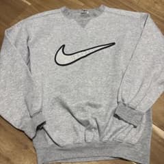90s NIKE ナイキ ワンポイント スウェット グレー - メルカリ