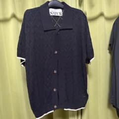 SATUR Fes Cable Collar Half Knit Shirtのサムネイル