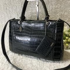 JRA クロコダイル　ハンドバッグ　ショルダーバッグ　2way カード入れ付き JRA クロコダイル ハンドバッグ ショルダーバッグ 2way カード入れ付き