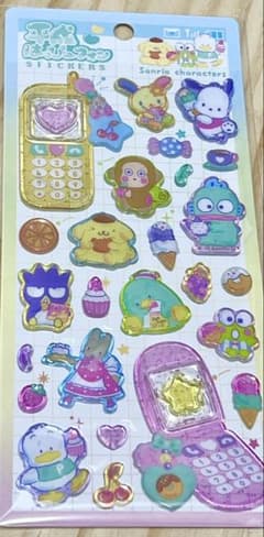 【即日発送】サンリオ　平成ハッピーフォンステッカー キャラクターズ　はぴだんぶいのサムネイル