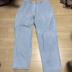 ライトブルー デニムパンツ ドローコード付きのサムネイル