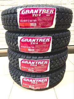 GRANTREK タイヤ ダンロップ 2026年製 GRANDTREK 145/80R12　4WD TG4 グラントレック ダンロップ 2026年製造 TG4 80 145/80R12 タイヤ・ホイール