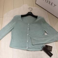 お値下げ！FOXEY BOUTIQUE シルク混カーディガン レモネード38のサムネイル