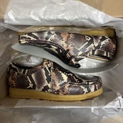 (新品/26.5).CLARKS WALLABEE BROWN SNAKEのサムネイル