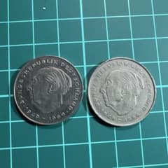 旧西ドイツ 2ドイツマルク硬貨 2枚セットのサムネイル