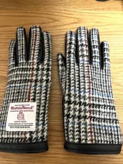 Harris Tweed チェック柄手袋 22cm レディースのサムネイル
