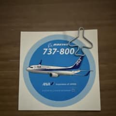 ANA Boeing 737-800 ステッカー 飛行機型クリップ付きのサムネイル