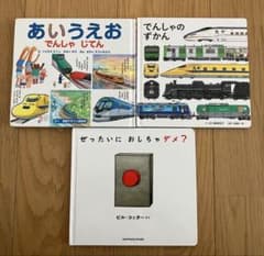 あいうえ でんしゃ じてん/でんしゃのずかん/ぜったいに おしちゃダメ? 絵本のサムネイル