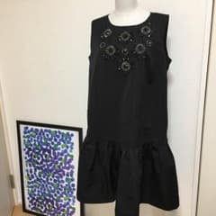TO BE CHIC ビジュー ワンピース ブラック フレア ラージサイズのサムネイル
