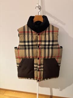 BURBERRY バーバリー ダウンベスト S ノバチェック ベージュ - メルカリ