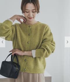 新品タグ付◉ DOORS ハミルトンウール畦クルーネックカーディガン