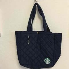 ★新品未使用★スタバ キルティングバッグ（青）のサムネイル