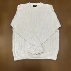極美品 緑タグ 90s J.CREW アイボリー リブ編み セーター M - メルカリ