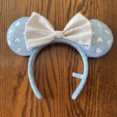 ディズニー カチューシャ スパンコール ハート ライトブルーのサムネイル