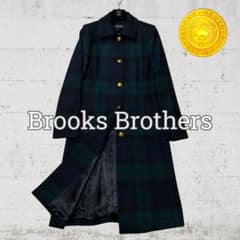 ブルックスブラザーズ ロングコート ブラックウォッチ チェック 金ボタン ウール ブルックスブラザーズ ロングコート ブラックウォッチ チェック 金