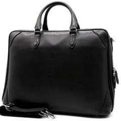 美品】フジタカ 2way ビジネスバッグ レザー A4可 ブラック 自立