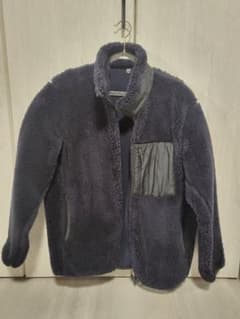 UNIQLO ボアフリースジャケット ネイビー M メンズのサムネイル