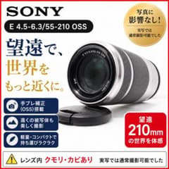 実写OK】SONY E 55-210mm 望遠レンズ 手ブレ補正 シルバー - メルカリ