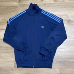 adidasデサントトラックジャケット80s 6号　ADS-4F XL 70s 希少】adidas デサント製トラックジャケット ADS-4F 6号 青 希少