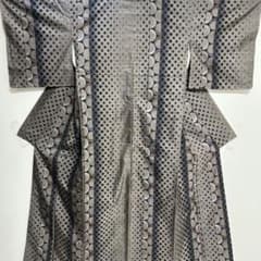 値下げ 】 未使用品 オシャレな水玉柄 本場泥大島紬 着物スキ倶楽部