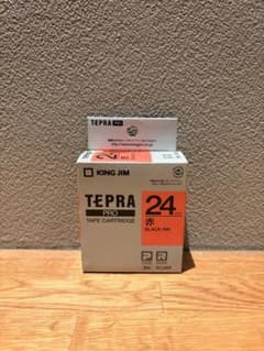 【未使用】KING JIM TEPRA PRO テプラ　赤　24mmのサムネイル