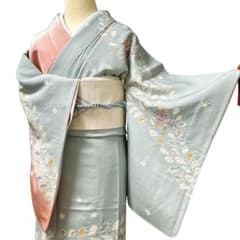 AA78愛華 着物 訪問着 金通 辻け花 絞り 正絹 美品 - メルカリ