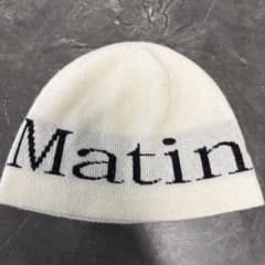 Matin Kim ニット帽 ホワイト - メルカリ
