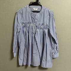 BEAMS 青白ストライプ 長袖シャツのサムネイル