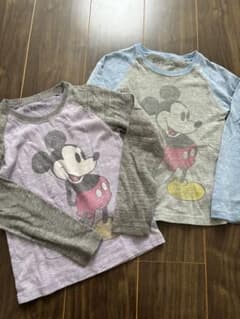 ミッキー 長袖カットソー 2枚セット 130cmのサムネイル