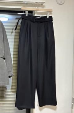 パンツ Cornier Super140's WOOL MAT BELTED PANTS Cornier Super140's WOOL MAT BELTED PANTS - メルカリ