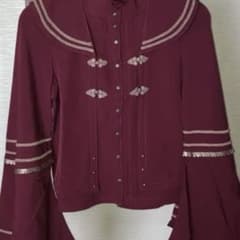 未着用 OZZ ON 和チャイナ ブラウス 赤 えんじ 和ロリ 和ゴス ロリータ