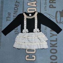 axes femme kids 120★レース＆リボン ドッキングワンピースのサムネイル