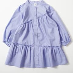 ふんわり ティアード 長袖 シャツワンピースのサムネイル