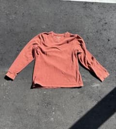 00s Eddie Bauer オレンジ Vネック 長袖カットソーのサムネイル