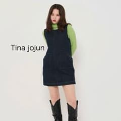 tinajojun デニムジャンパースカート　インディゴミニワンピースのサムネイル