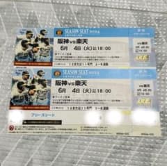 6月4日 阪神 vs 楽天 交流戦 甲子園 ブリーズシート ペア - メルカリ