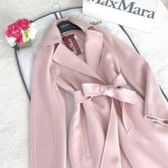 美品★マックスマーラ カシミヤ混ロングコート クチートアマーノ 希少ピンク 新品タグ付‼️【マックスマーラ】40カシミアクチートアマーノさくら