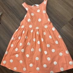 H&M ノースリーブワンピース ドット柄 オレンジのサムネイル