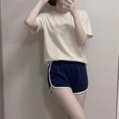 レディース ショートパンツ ネイビー ドルフィンパンツのサムネイル