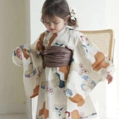 ひよこ商店　浴衣ドレス　130cm 未使用に近い　1点のみのサムネイル