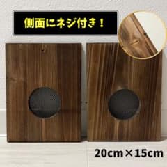 【中株サイズ】ビカクシダ 着生板 2枚セット 側面ネジ付き 20×15cm #Iのサムネイル