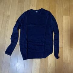 UNIQLO ニット ネイビー 長袖 Lサイズのサムネイル
