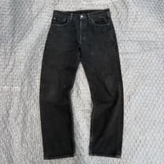 90s USA製 Levis 501 ブラックデニム ストレート w32 L30 - メルカリ