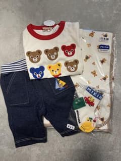 MIKI HOUSE クマ刺繍Tシャツセット 70-80cm - メルカリ