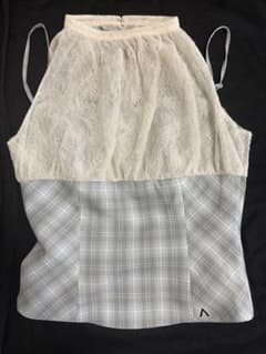 andmary Ami check tops (ice blue) - メルカリ