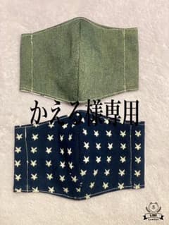 インナーマスク　立体　大人用（小さめ）ハンドメイド　手作りマスク　2枚セットのサムネイル