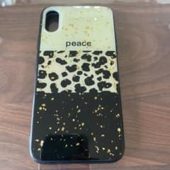 iPhone XS 케이스 금박조 peace 디자인